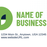 Leaf Shape Bubbles - business cards